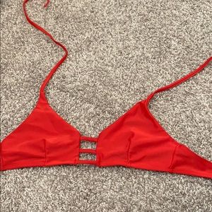 Red bathing suit top